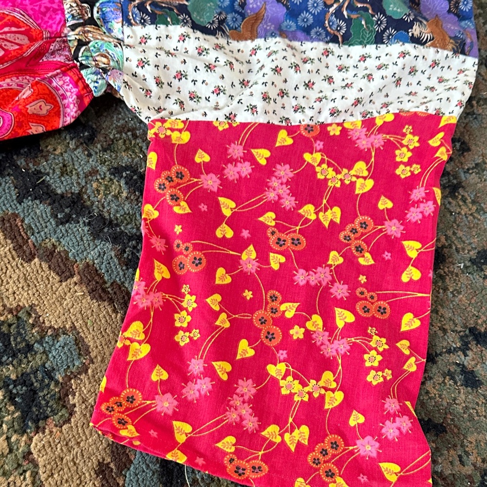 Floral Patchwork Dress - Multicolor - image 7